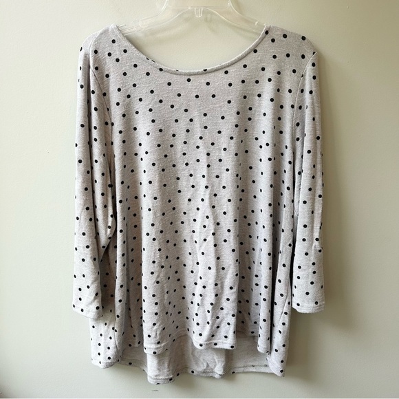 Pixley 3/4 sleeve polka dot sweater with bow detail - Picture 1 of 6